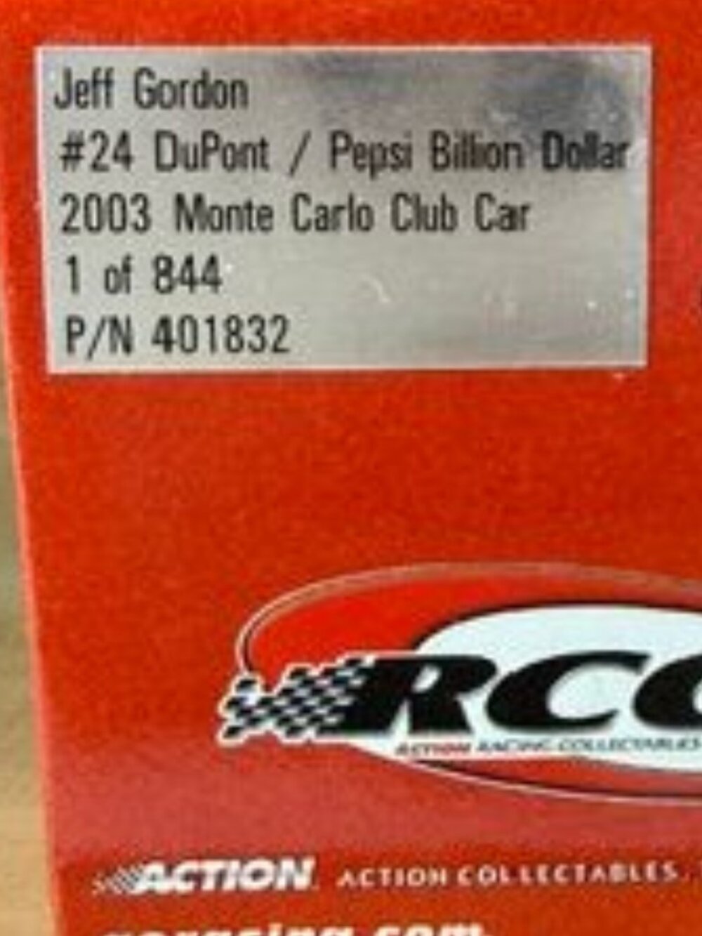 Vintage Jeff Gordon Pepsi Billion Dollar 2003 Monte Carlo Club Car 1:32 Scale - Picture 10 of 10